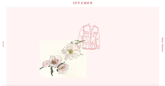 best parallax website examples, Ivy Chen