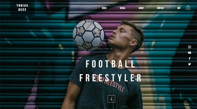 resume website examples; Tobias Becs