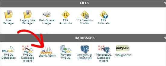 how to change wordpress theme, select phpMyAdmin