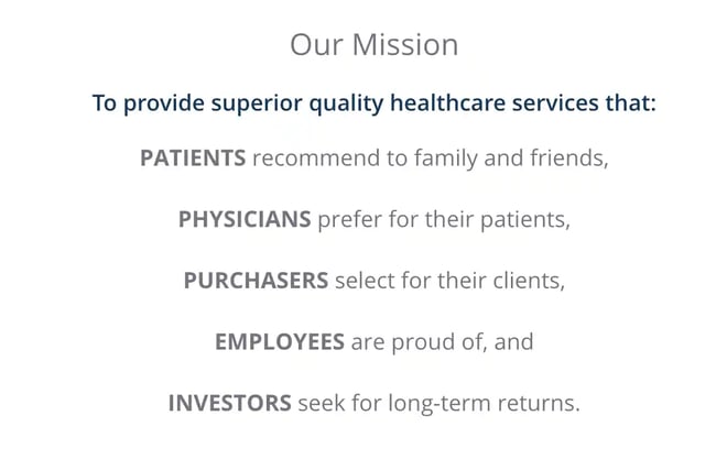 Best mission statement examples: Universal Health Services