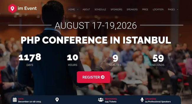 best wordpress event templates, The Keynote