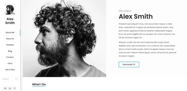 resume wordpress theme, Kerge