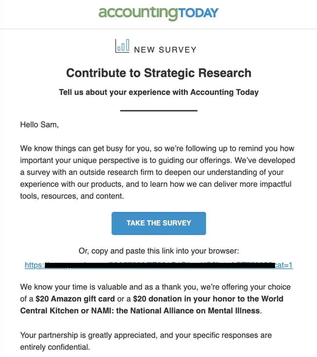 survey email example