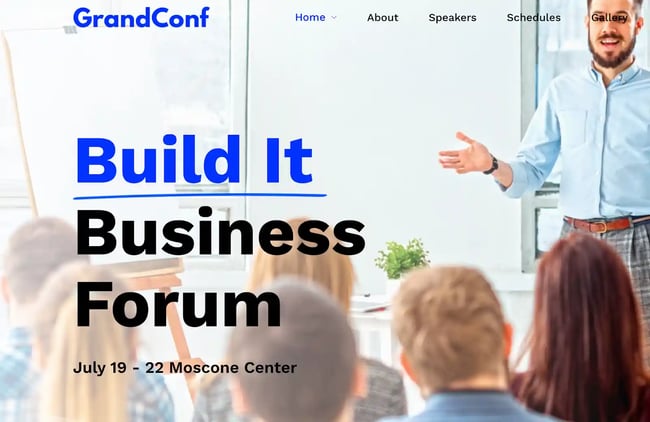 best wordpress event templates, Grand Conference