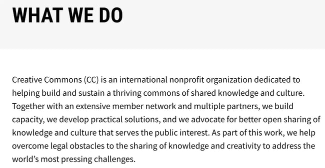 Best Vision Statement Examples: Creative Commons