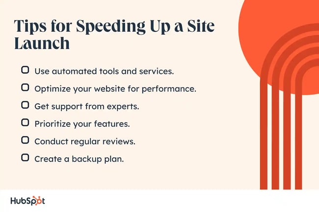 how to speed up site launch