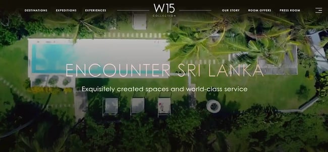 hotel website examples, W15 collection