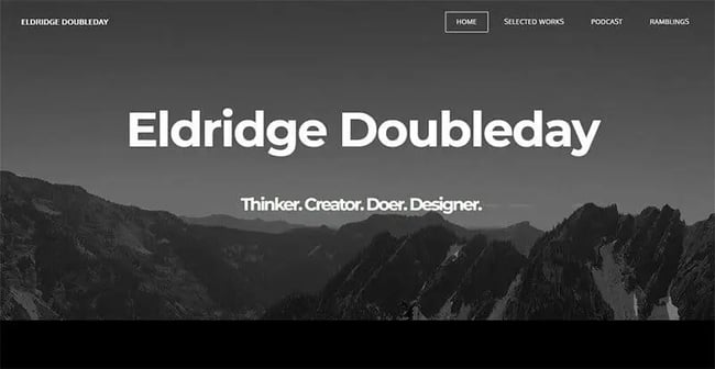 resume website examples; Eldridge Doubleday