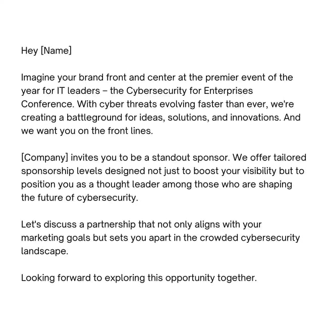 sponsorship email examples 