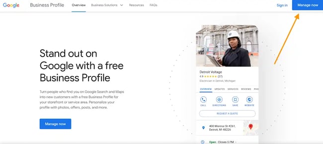 seo for plumbers, setting up google business profile