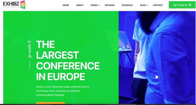 best wordpress event templates, Exhibz