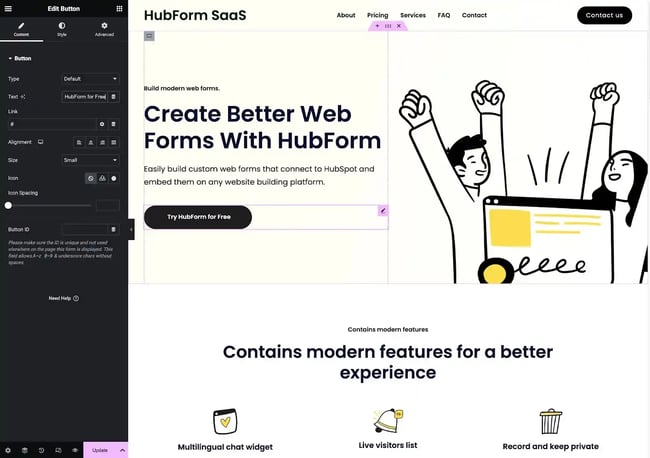 Customizing the Sydney Pro SaaS starter site using Elementor