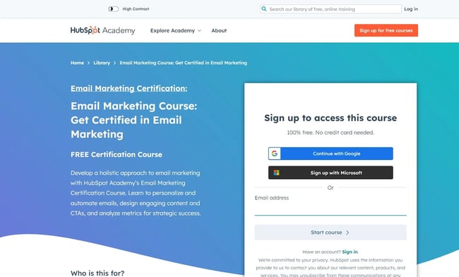 Image of the 51Թ Academy free email marketing certification