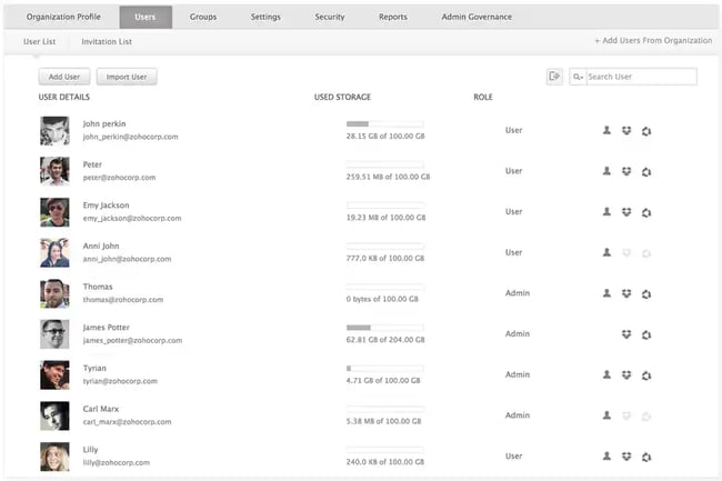 enterprise content management, Zoho Docs