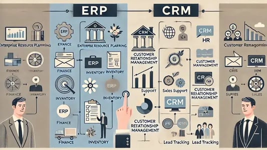 ERPとCRMの違いとは？選び方と相互の連携で実現できることを解説