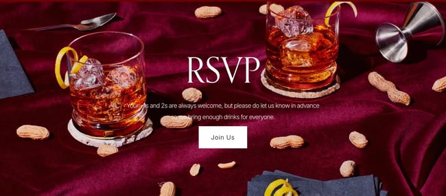 event landing page cta, squarespace