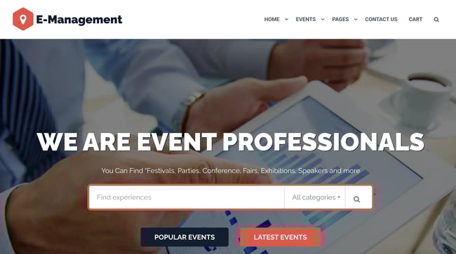 event manager wp theme