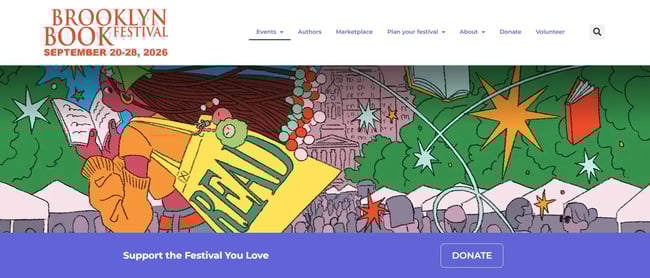 event website examples, brooklyn book festival