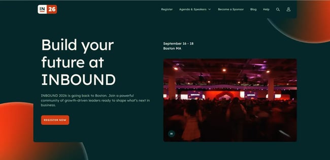 event website examples, inbound