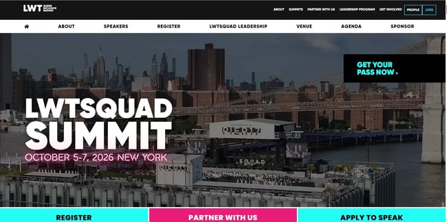 event website examples, lwt