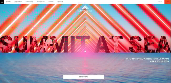 event website examples, summit