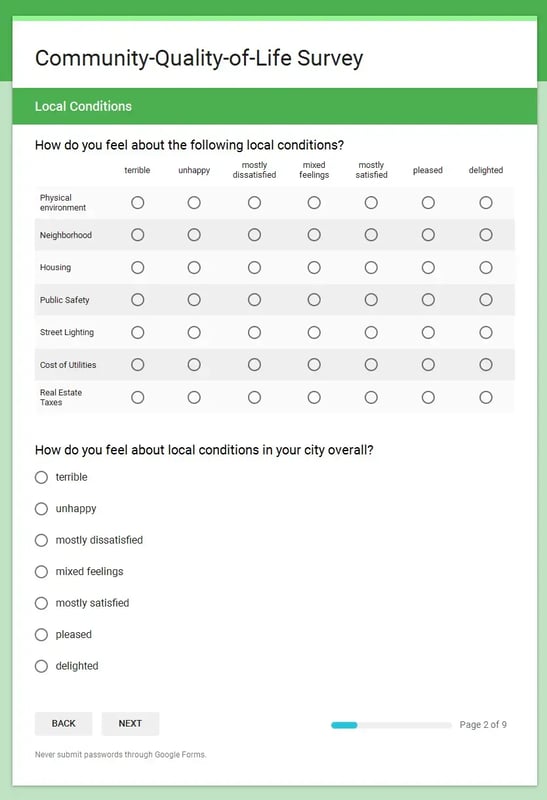 difference between poll and survey, example of a survey