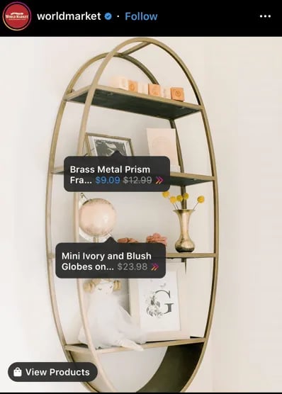 world market shoppable post