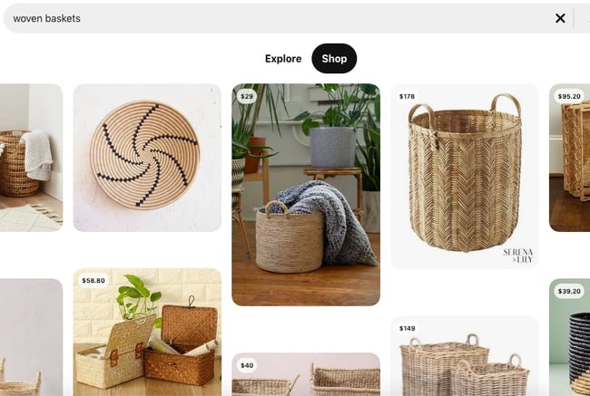 Pinterest discover page