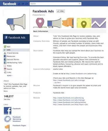 facebook ads 2007