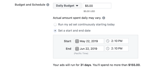 facebook-marketing-budget-and-schedule