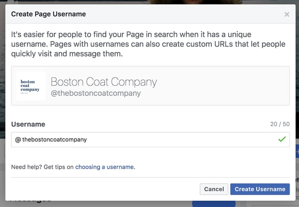فیسبوک-بازاریابی-صفحه-نام کاربری