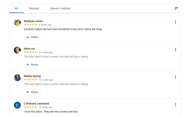 how to remove fake google review: review list