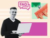 man using faq software