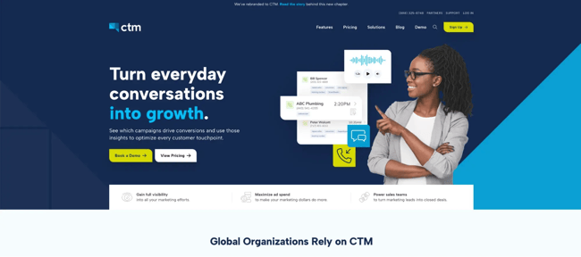 calltrackingmetrics for call analytics and attribution tracking