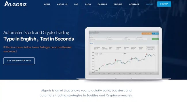 financial services automation, algoriz