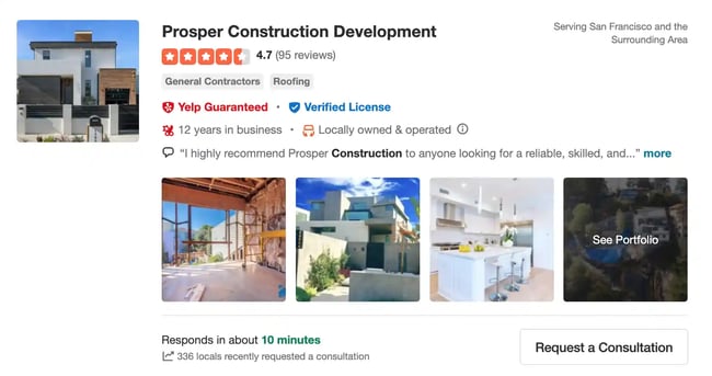 financial services automation, yelp