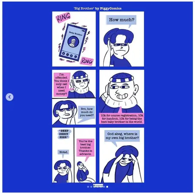 financial services marketing, comic 