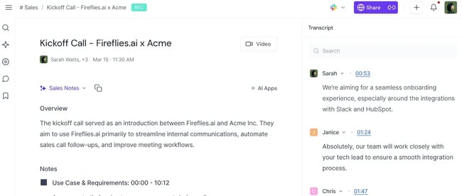 fireflies taking meeting notes, ai tools for b2b marketing