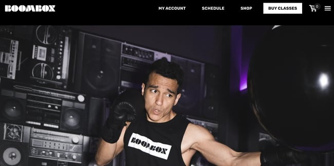 fitness website, boombox