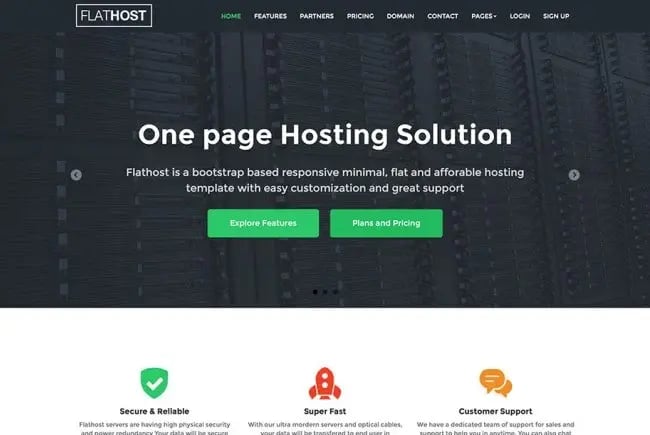 flathost hosting wordpress theme