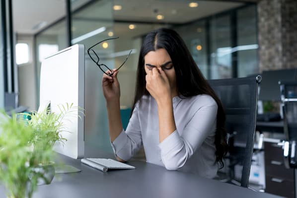 Computer store headache glasses