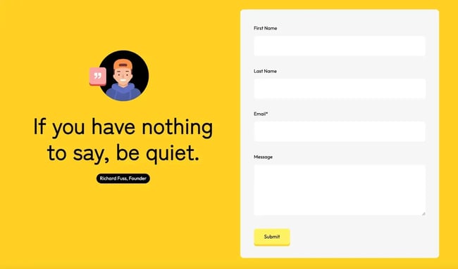 focus landing page template, hubspot