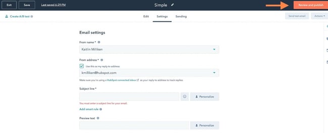 followup email automation, form