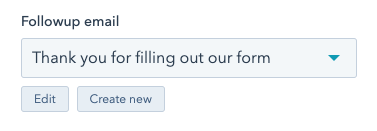followup email field followup email field
