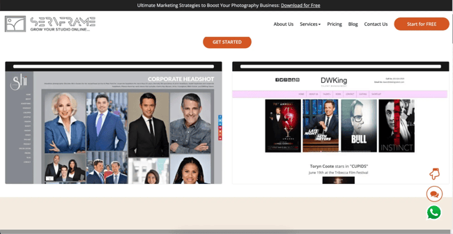 free portfolio website,  serveframe