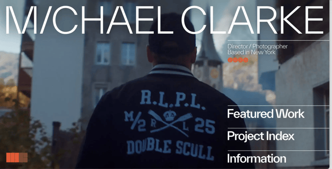 free portfolio website, michael clarke