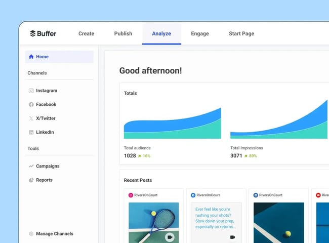 free social listening tools, buffer