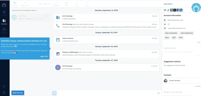 free trial in salesflare crm