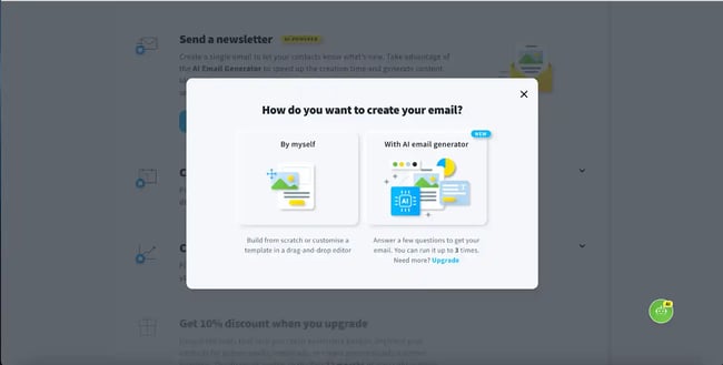 Using AI to design emails
