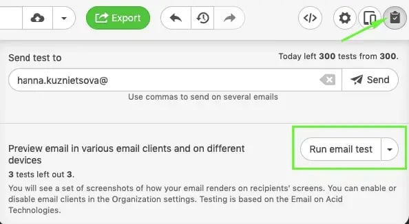 Stripo email preview tool